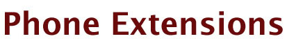 Phone Extensions